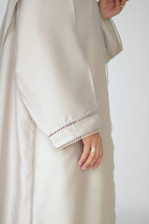 Sea Salt Sage Silk Abaya - Image 4