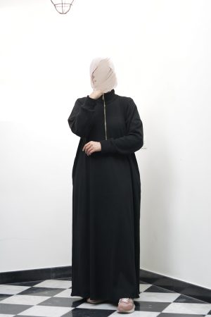 Black Knit Abaya