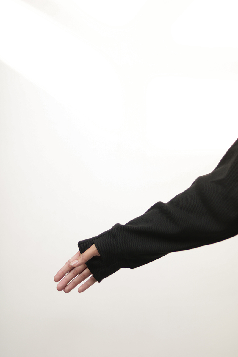 Black Knit Abaya 2 Black Knit Abaya - Image 2