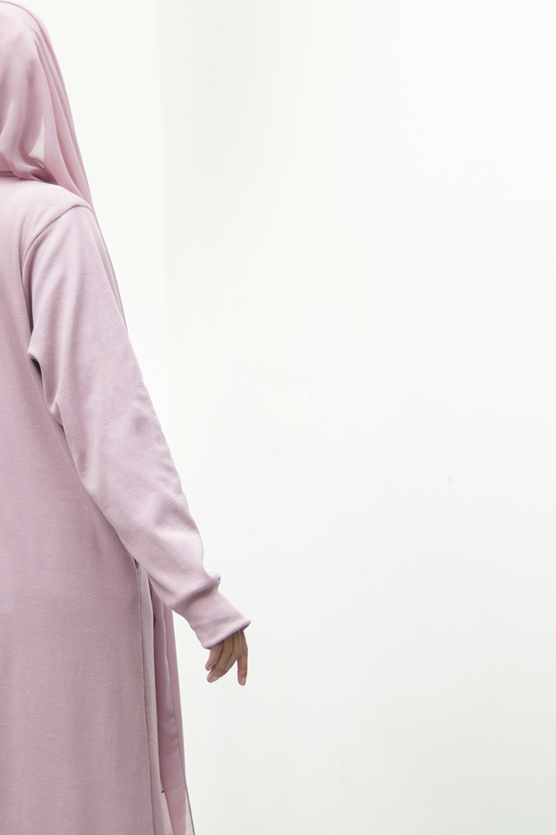 Dreamy Pink Knit Abaya 10 Dreamy Pink Knit Abaya - Image 10