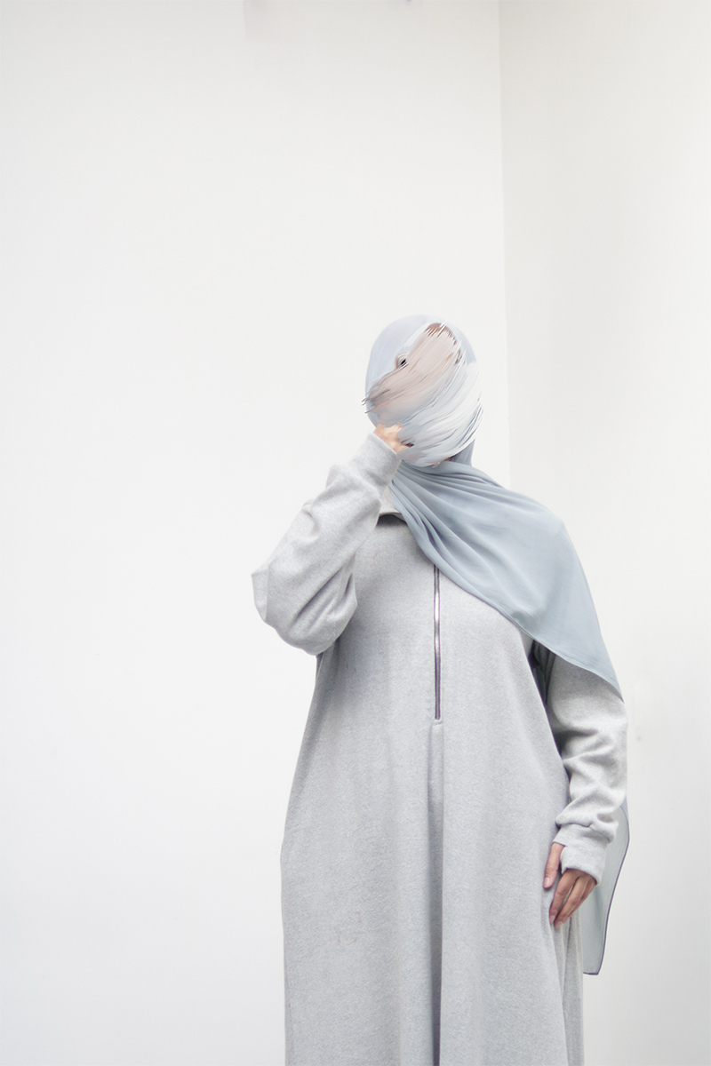 Light Grey Knit Abaya 10 Light Grey Knit Abaya - Image 10