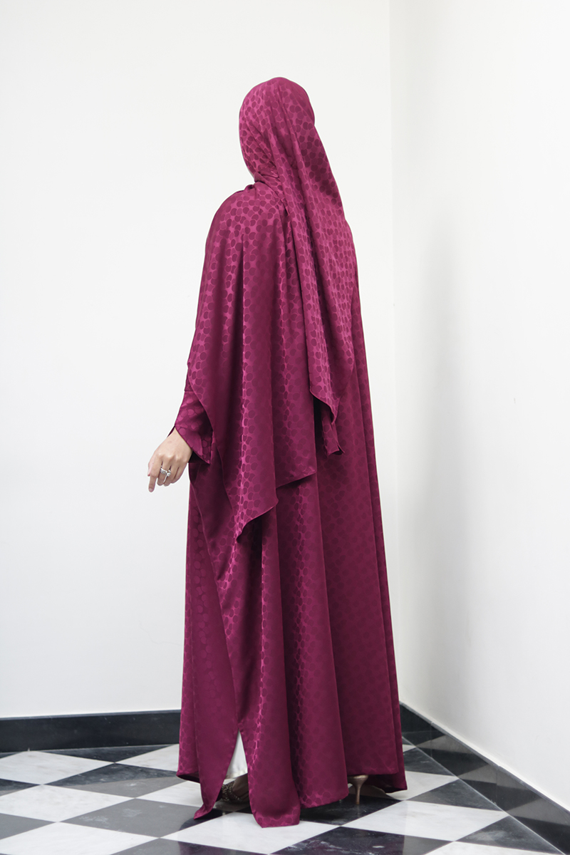 Garnet Silk Abaya 15 Garnet Silk Abaya - Image 15