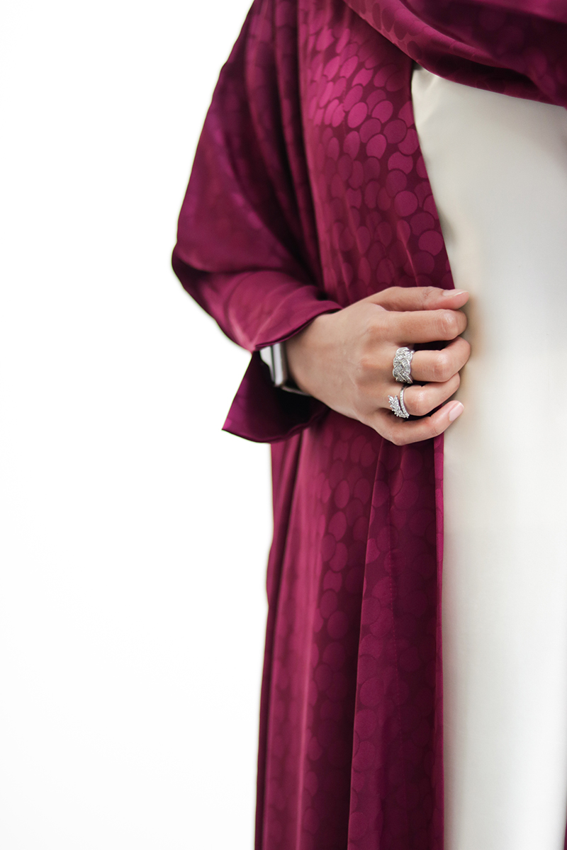 Garnet Silk Abaya 12 Garnet Silk Abaya - Image 12
