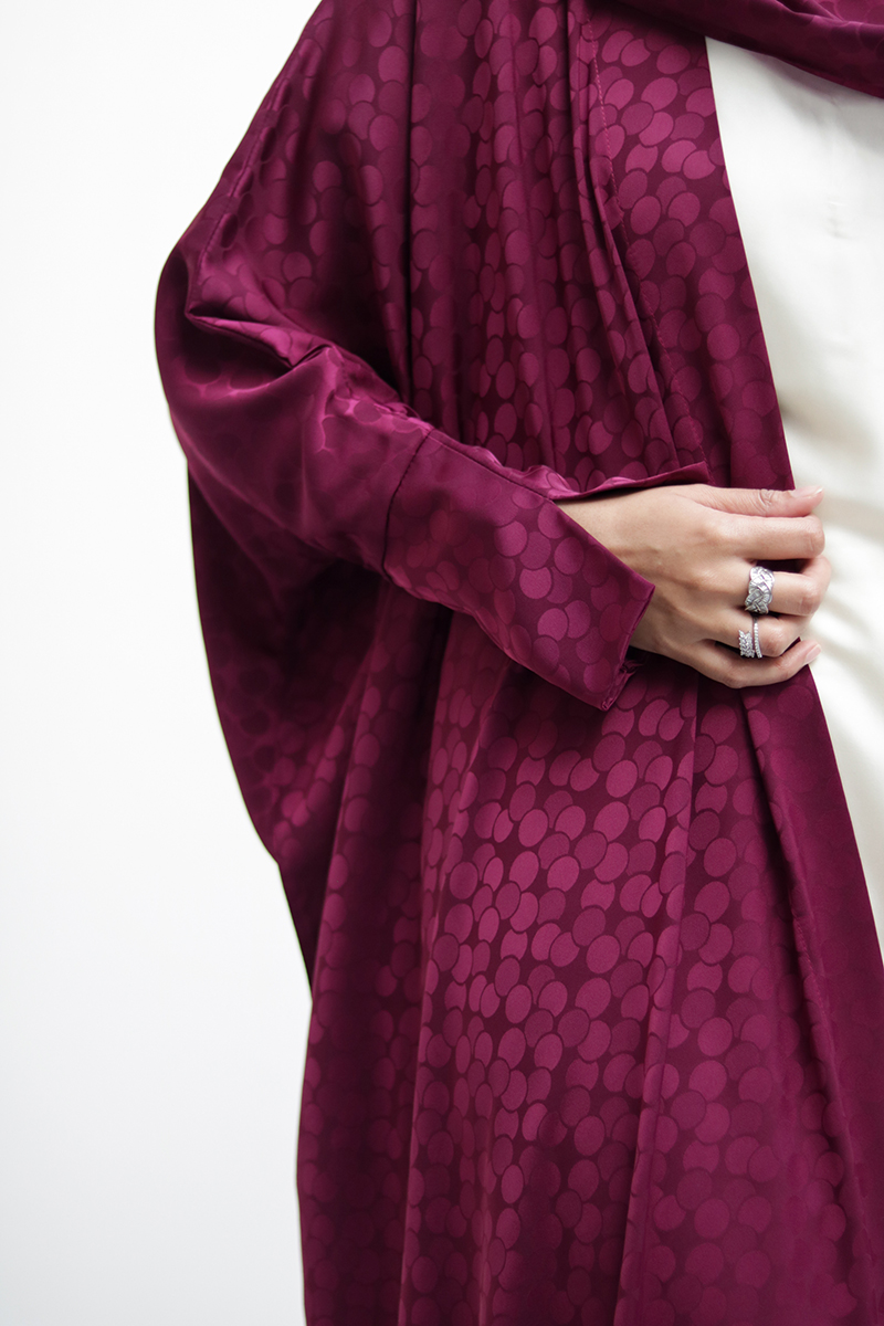 Garnet Silk Abaya 13 Garnet Silk Abaya - Image 13