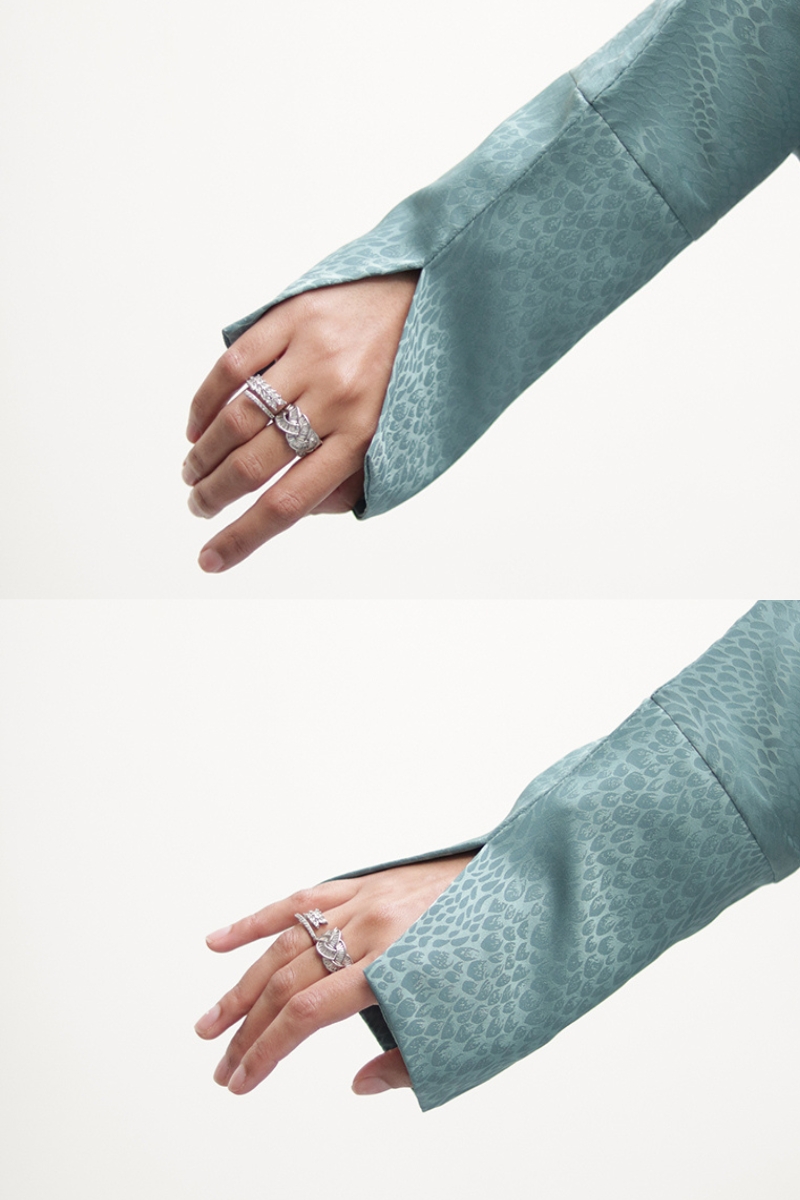 Jade Mist Silk Abaya 3 Jade Mist Silk Abaya - Image 3