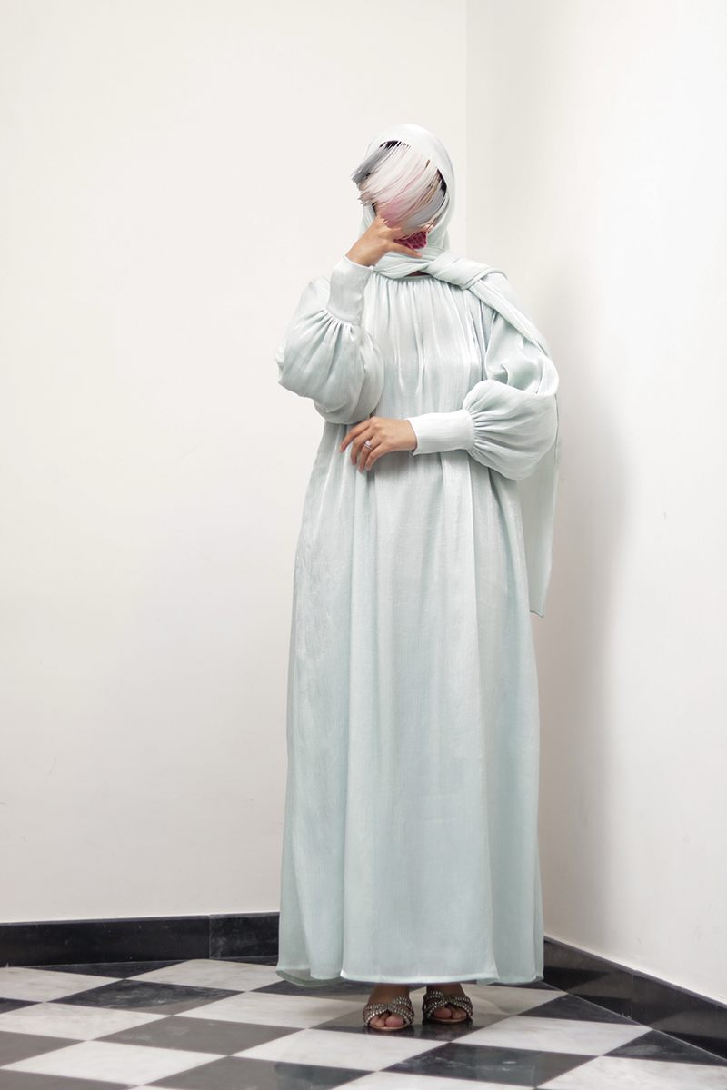 Glacé Mint Muse Abaya 8 Glacé Mint Muse Abaya - Image 8