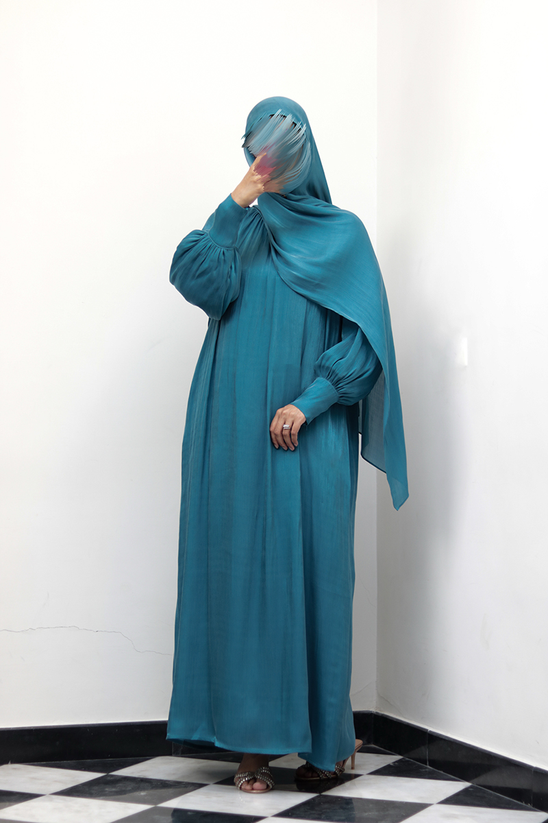 Teal Muse Abaya 14 Teal Muse Abaya - Image 14