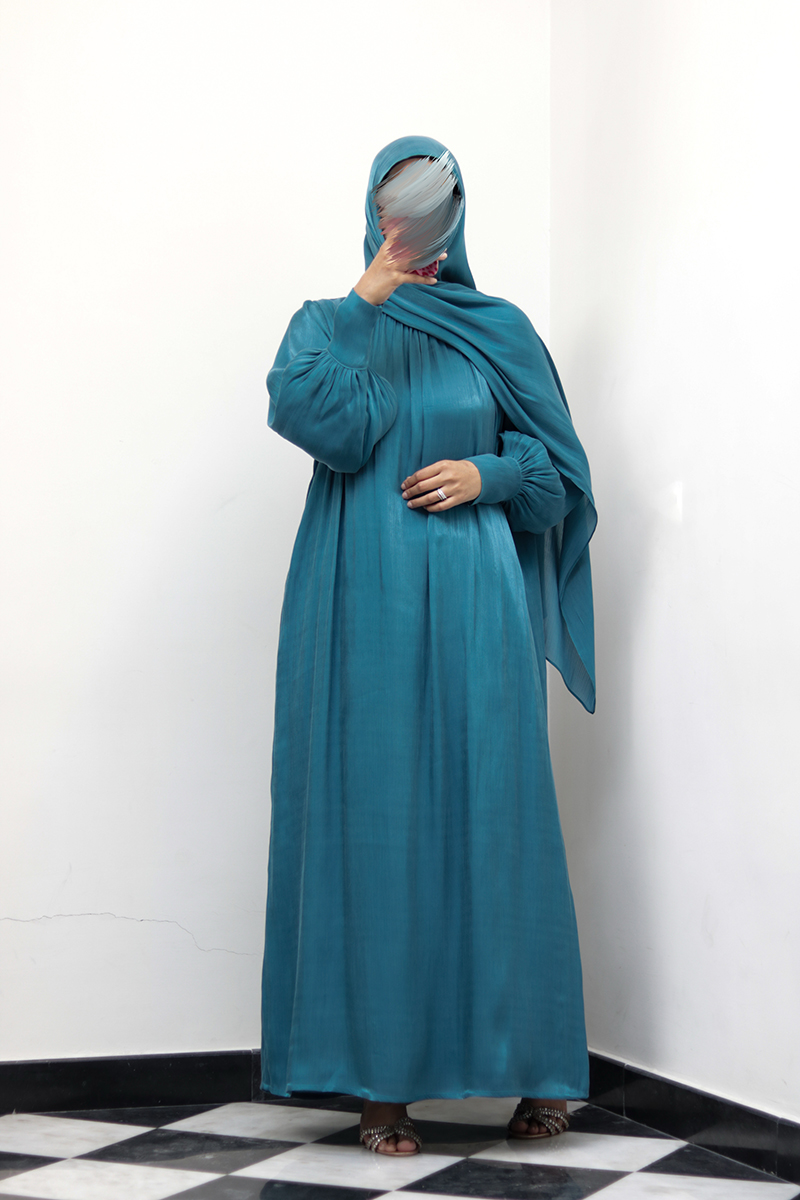 Teal Muse Abaya 13 Teal Muse Abaya - Image 13