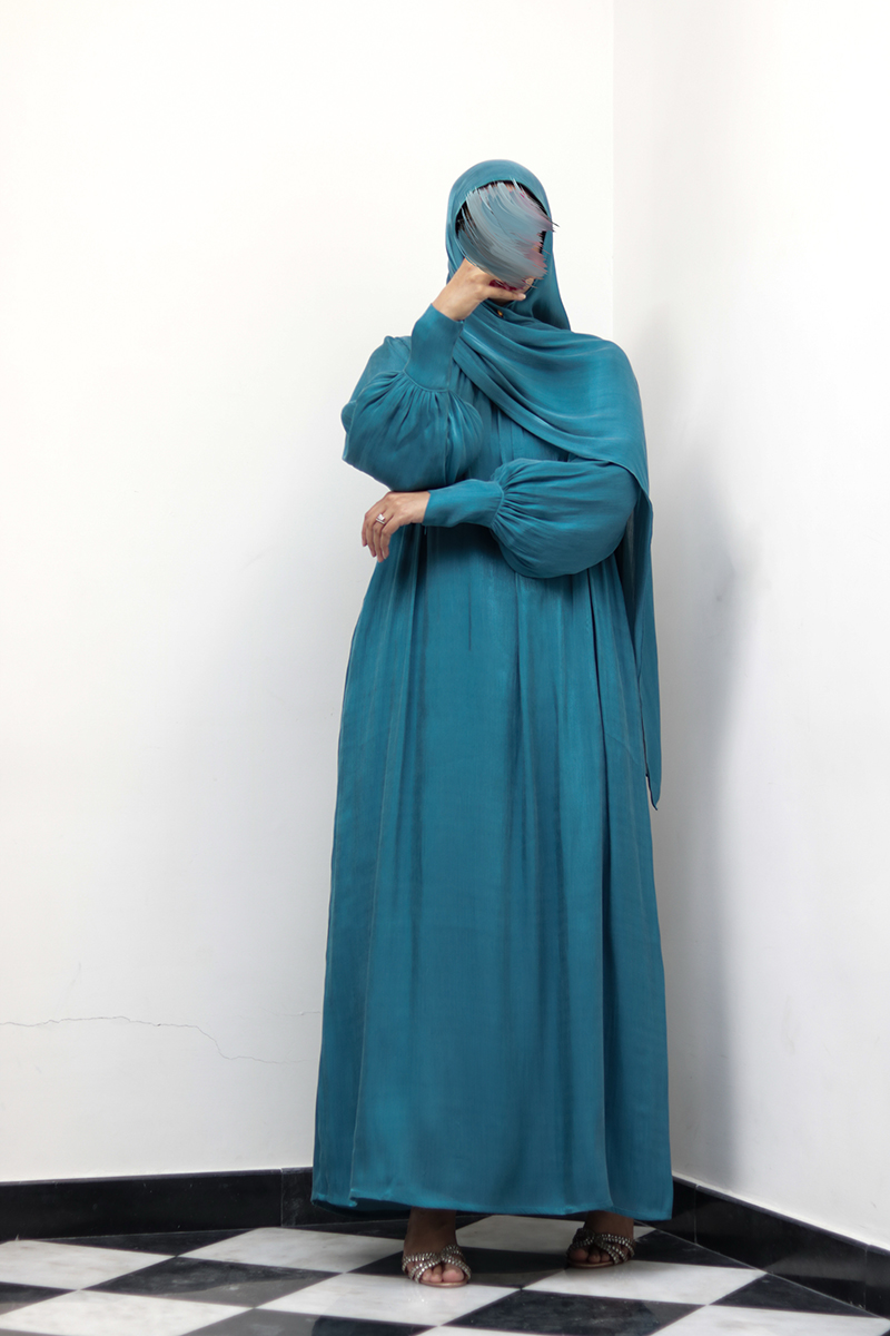 Teal Muse Abaya 12 Teal Muse Abaya - Image 12