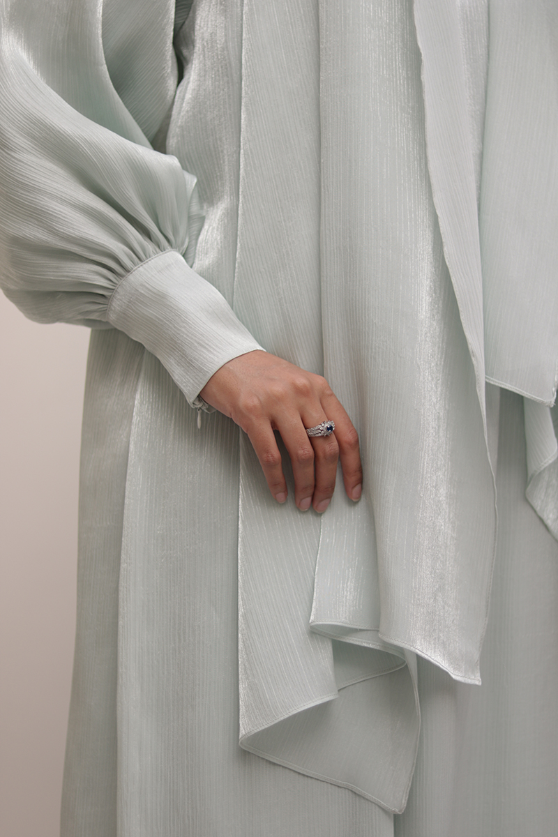 Glacé Mint Muse Abaya 5 Glacé Mint Muse Abaya - Image 5