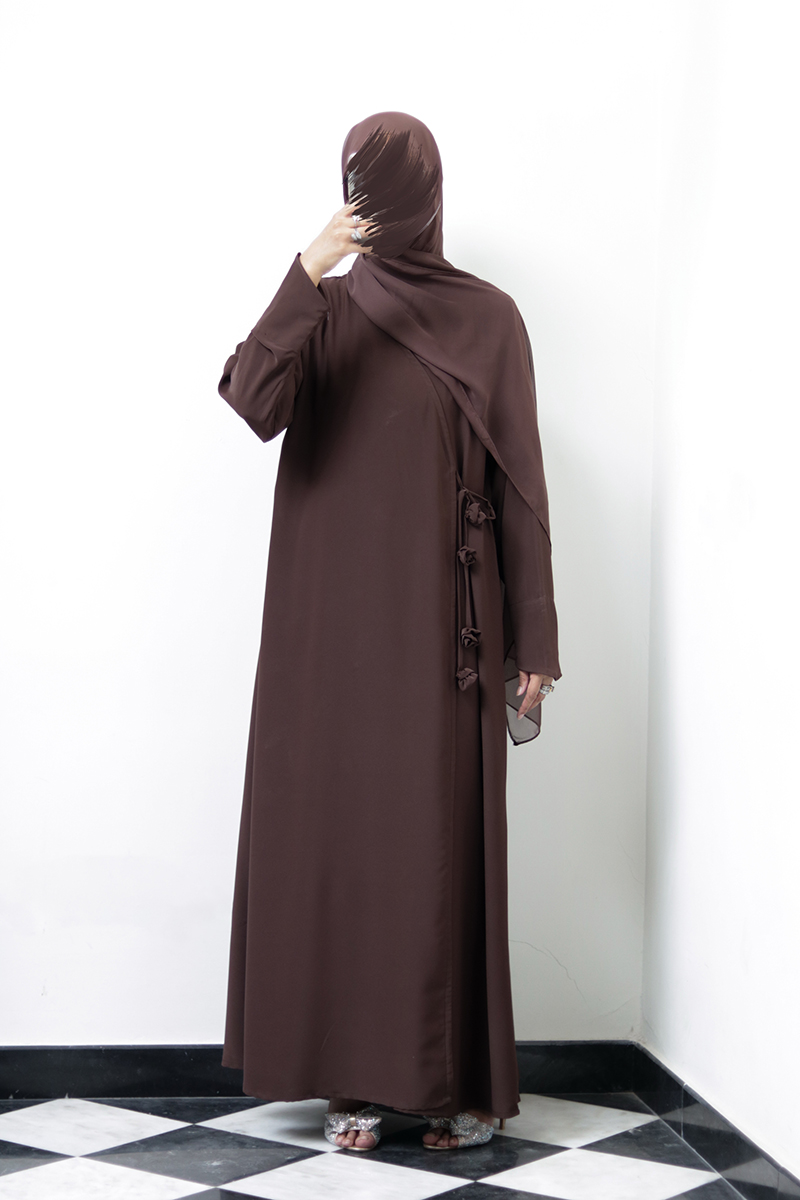 Brownie Rose Wrap Abaya 9 Brownie Rose Wrap Abaya - Image 9