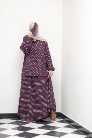 Chocolate Chip Cotton Skirt Set