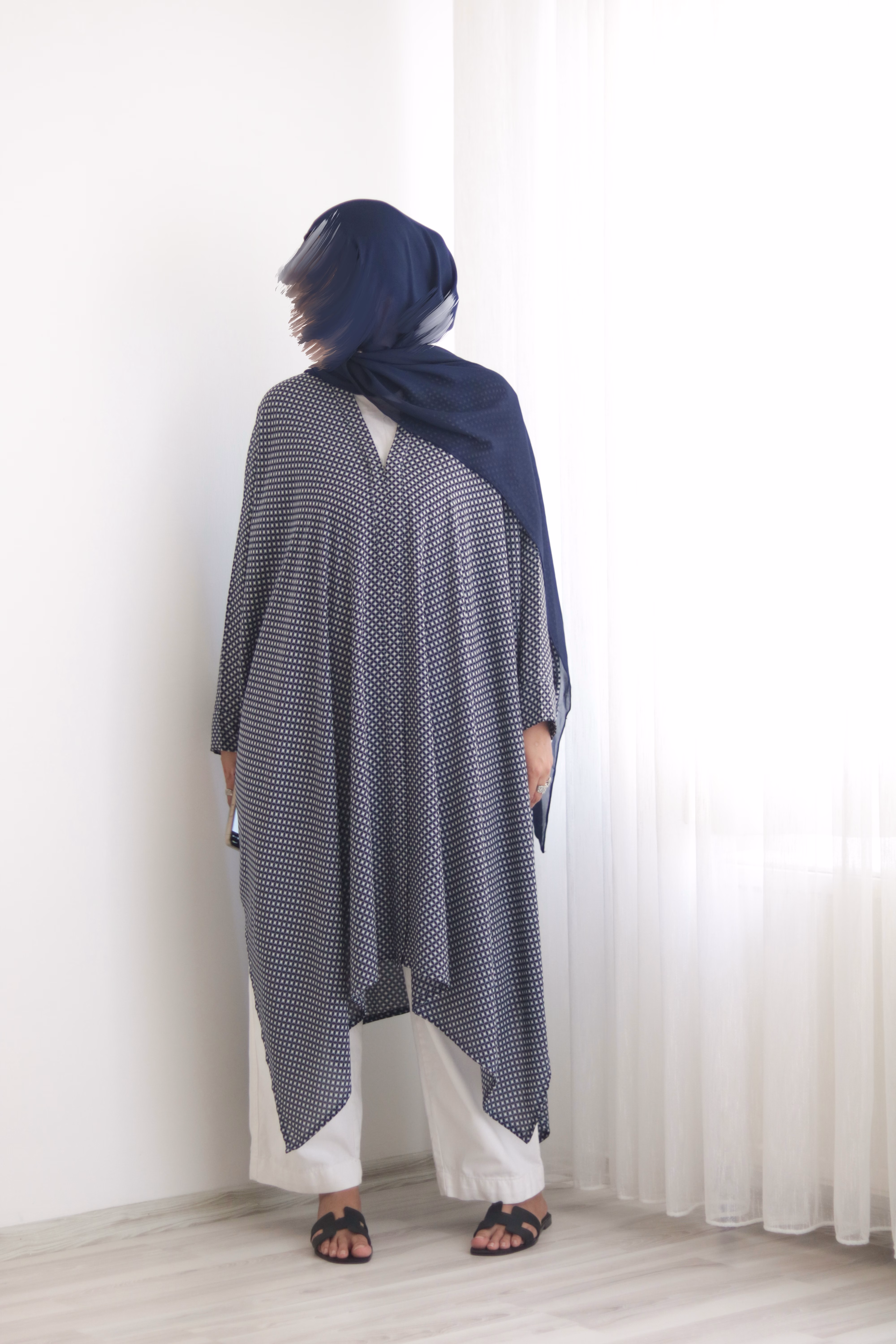 Navy Printed Shrug - Image 7