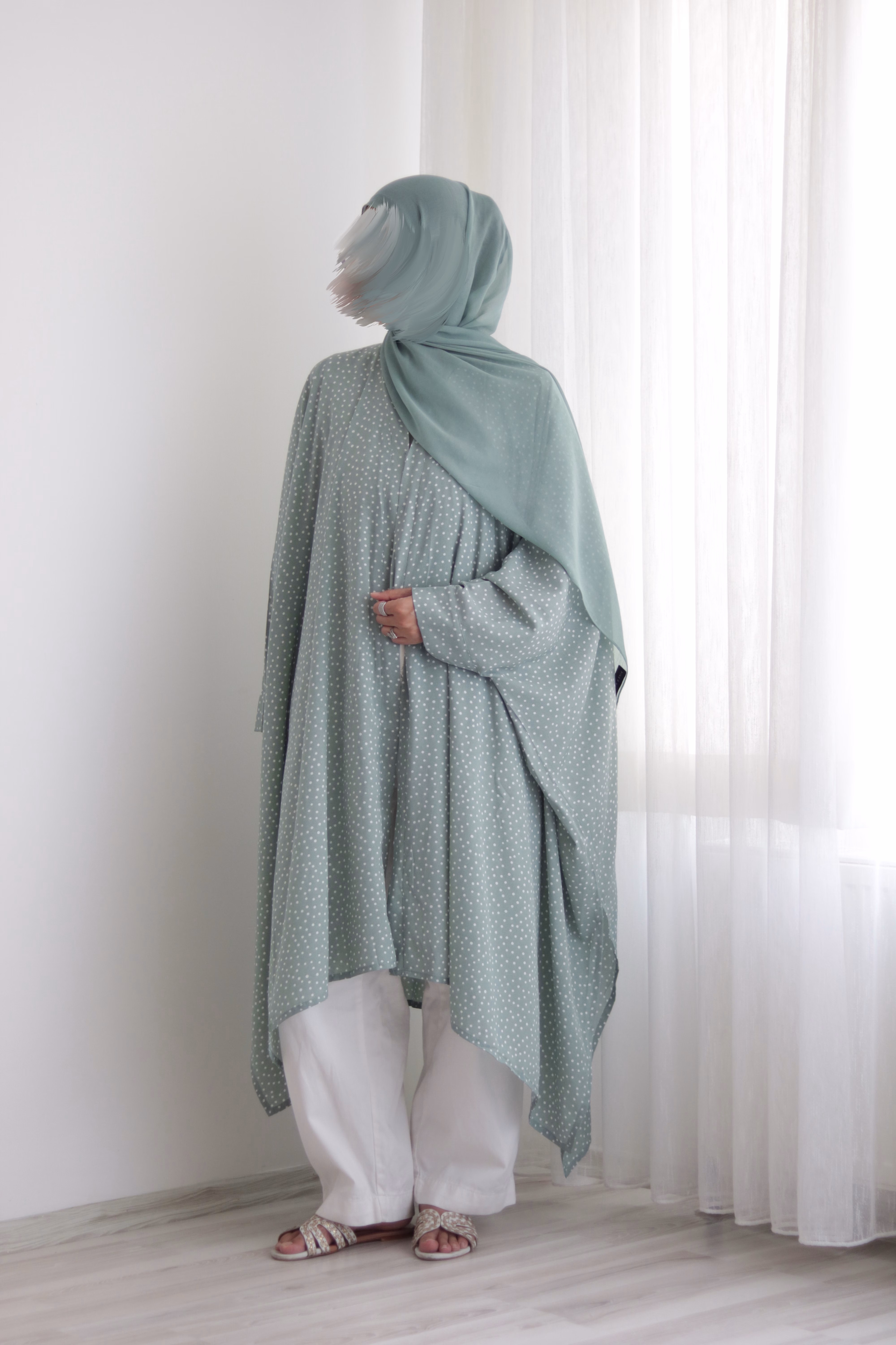 Sage Printed Shrug - Image 7