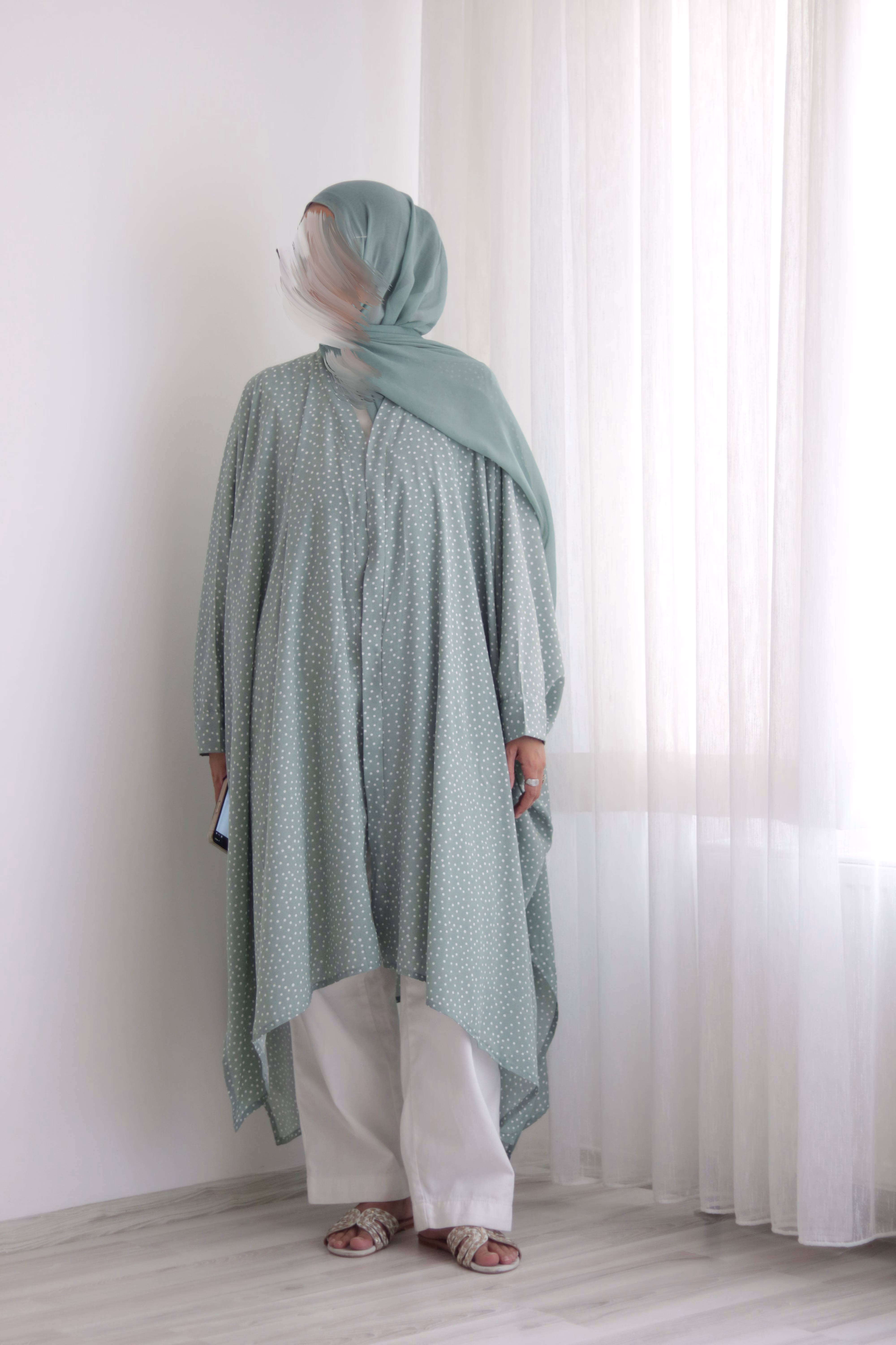 Sage Printed Shrug - Image 6