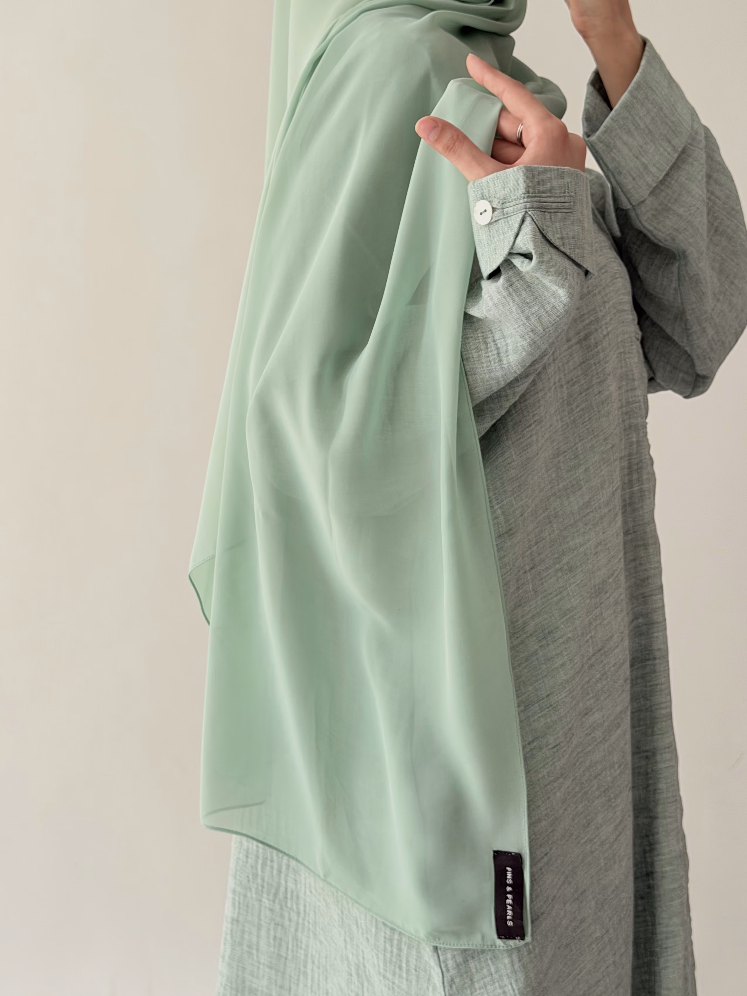 Eucalyptus Button-Line Abaya - Image 9